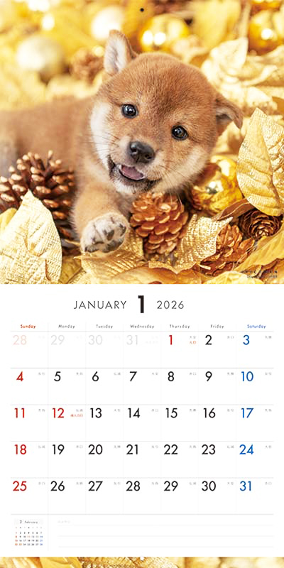 PICTWAN カレンダー 見開きサンプル